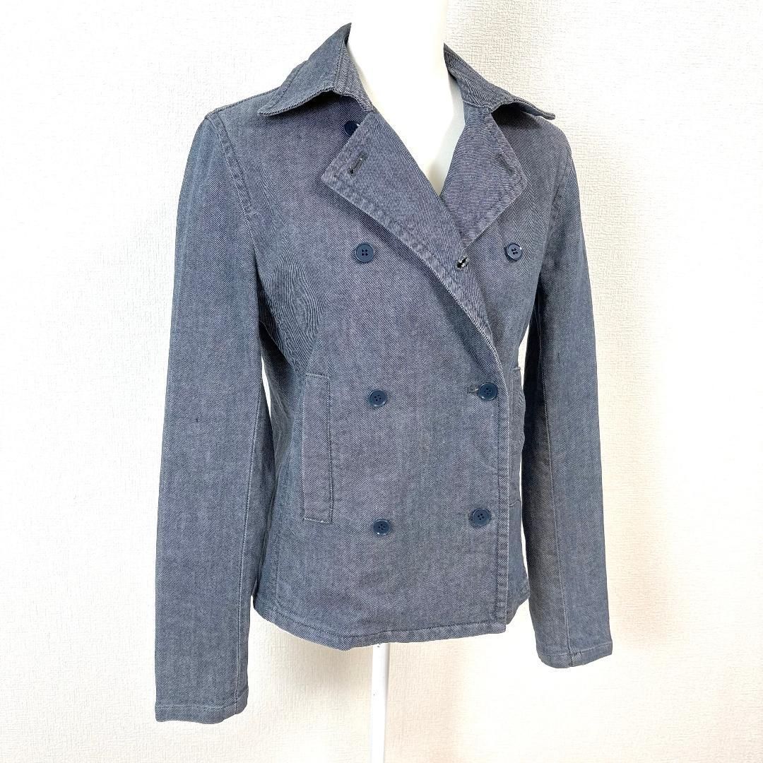 美品】 Theory デニムジャケット ダブル 4 ストレッチ 無地 - メルカリ