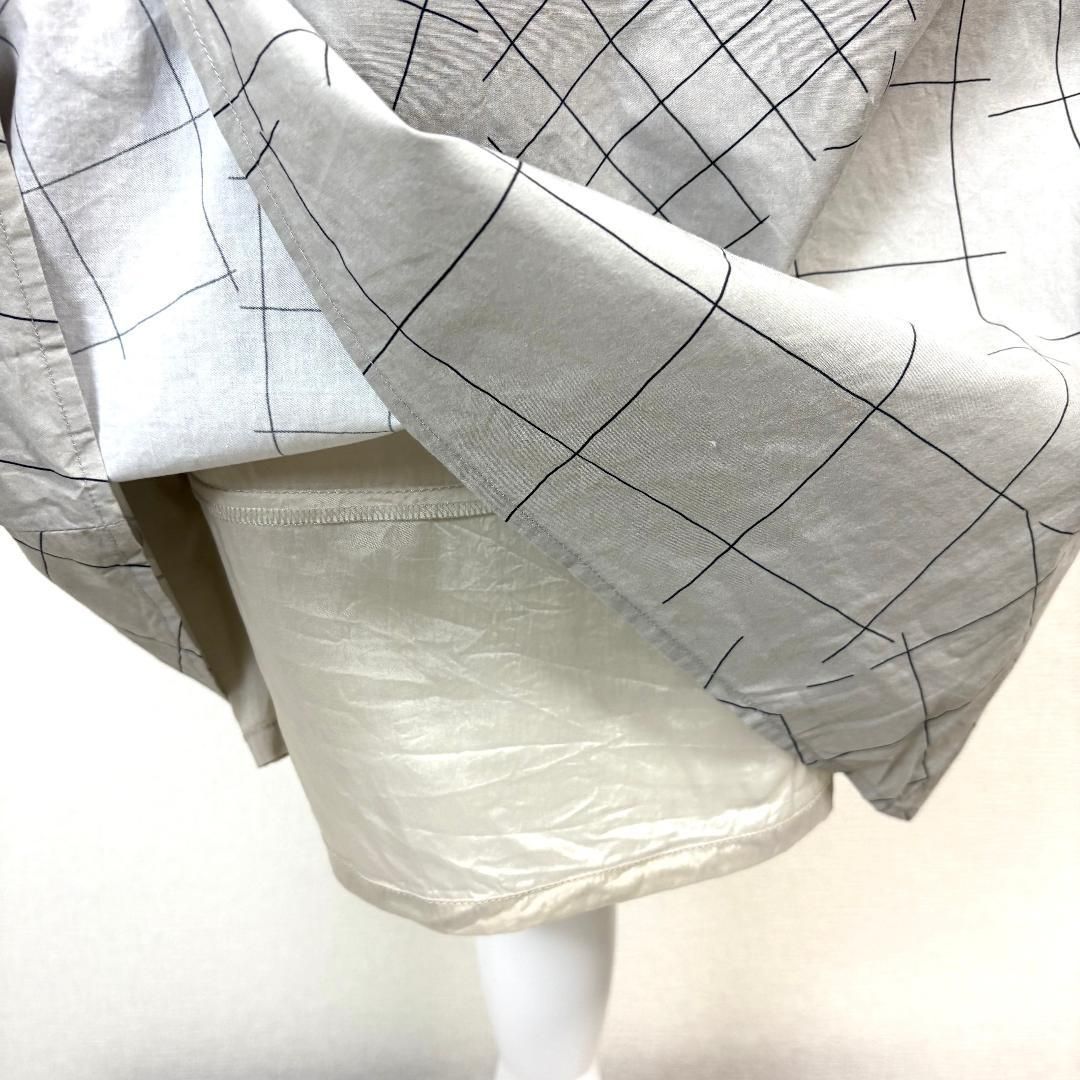 美品】 CIVIDINI ノースリーブワンピース 38 グレー チェックドレス  