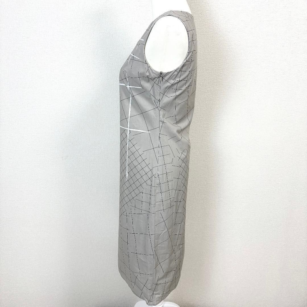 美品】 CIVIDINI ノースリーブワンピース 38 グレー チェックドレス  