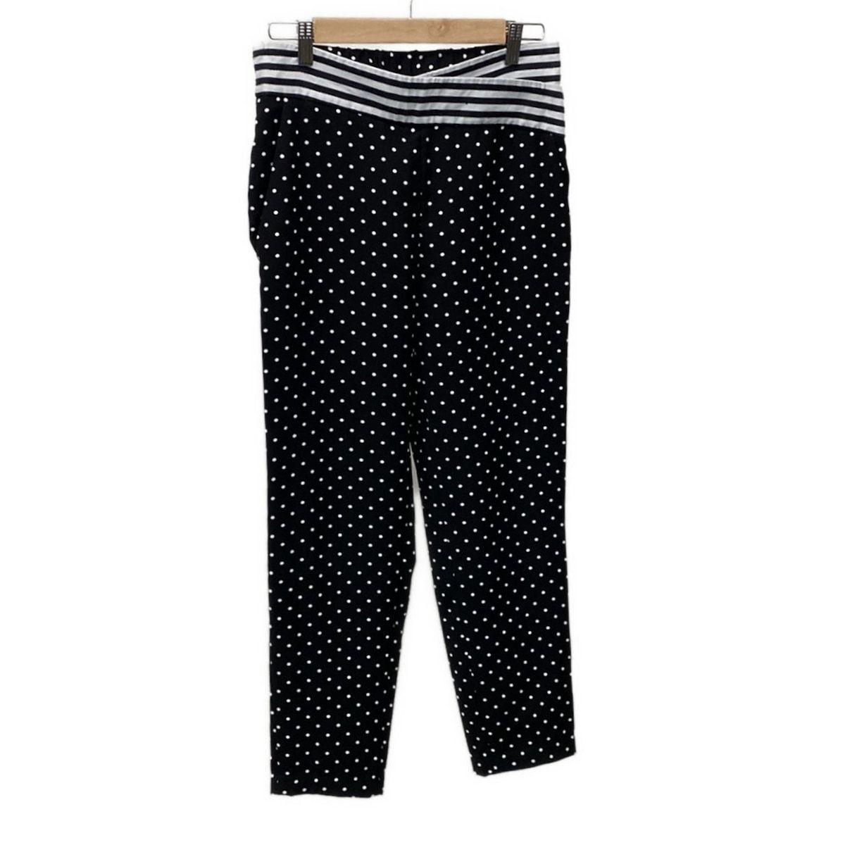 BORDERS at BALCONY ブラックワイドパンツ　38 新品 BORDERS at BALCONY(ボーダーズアットバルコニー) パンツ サイズ38 M