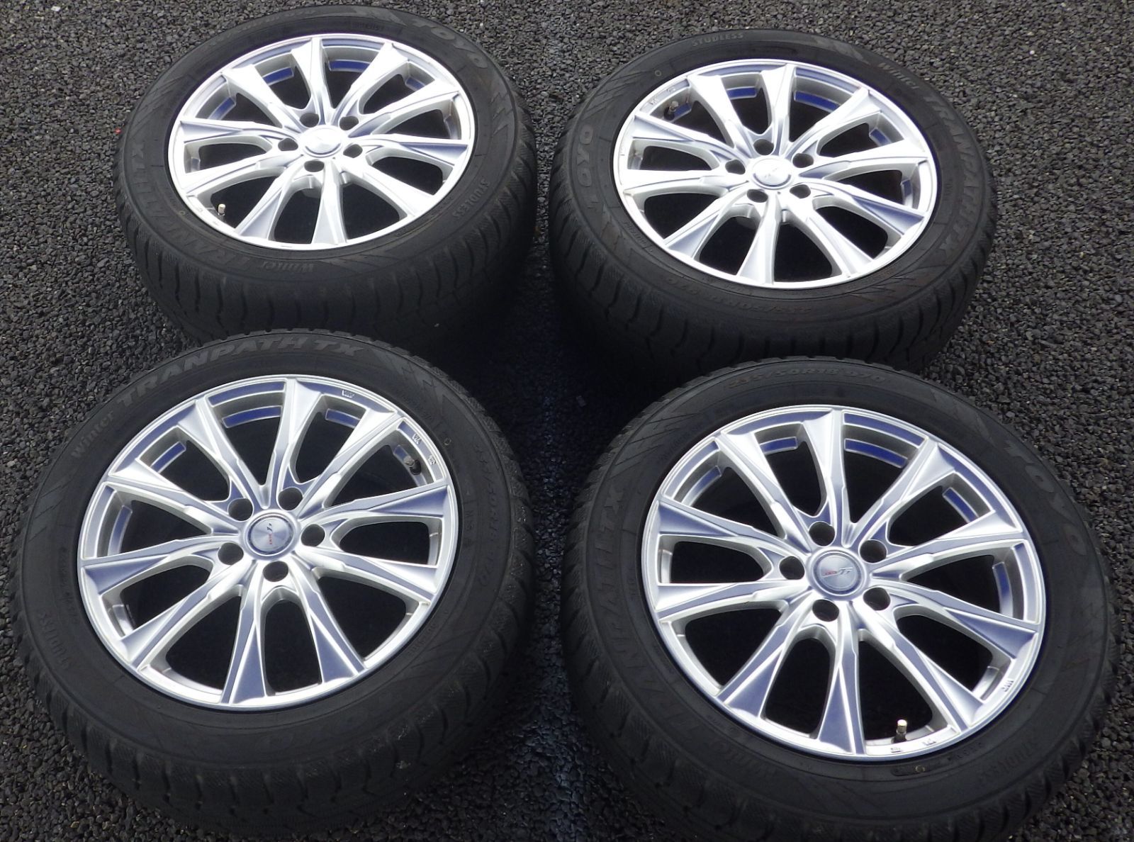 (D1584)AWタイヤ30アルファード・ヴェルファイアweds JOKER ／TOYO Winter TRANPATH TX【235/50R18】スタッドレス2022年製造彡