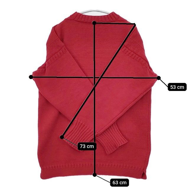 Le Tricoteur レッド ガンジーセーター サイズ42 Le Tricoteur レッド