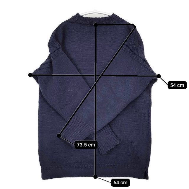 Le Tricoteur イギリス製 ウール ガンジーセーター サイズ38 セーター