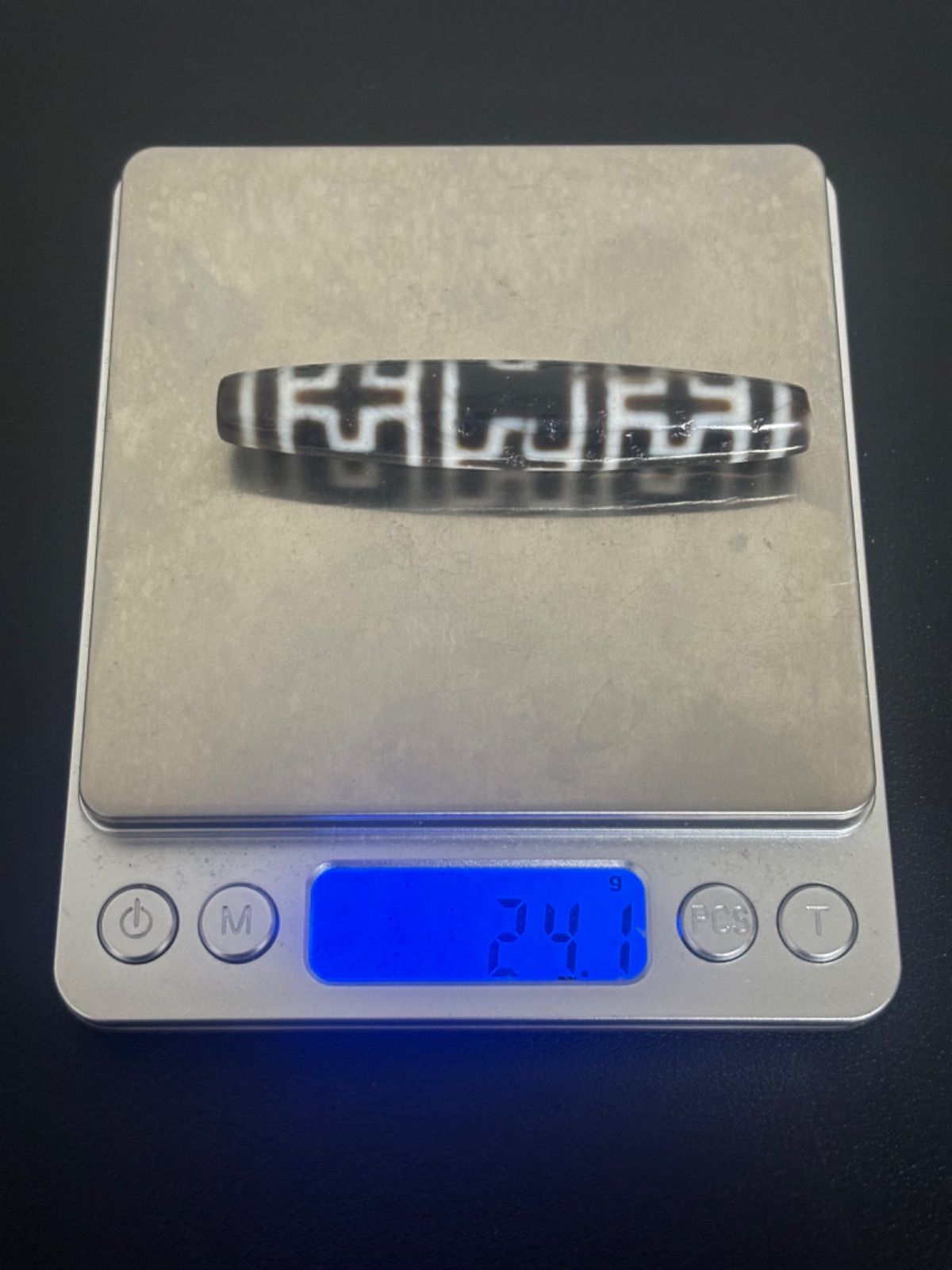 P、秘蔵天珠‼️秘蔵西蔵老礦古代伝承十字六眼天珠 上肯社製の西蔵老礦