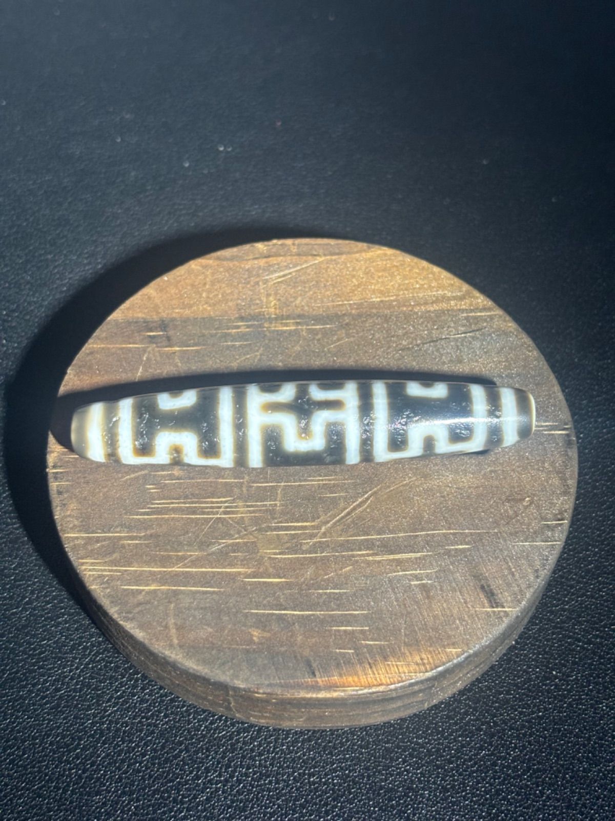 秘蔵天珠‼️西蔵老礦古代伝承風化三色七線天珠、金剛ニ眼特殊六眼天珠セット〔巾着付） 秘蔵天珠‼️西蔵老礦古代伝承金剛三眼天珠