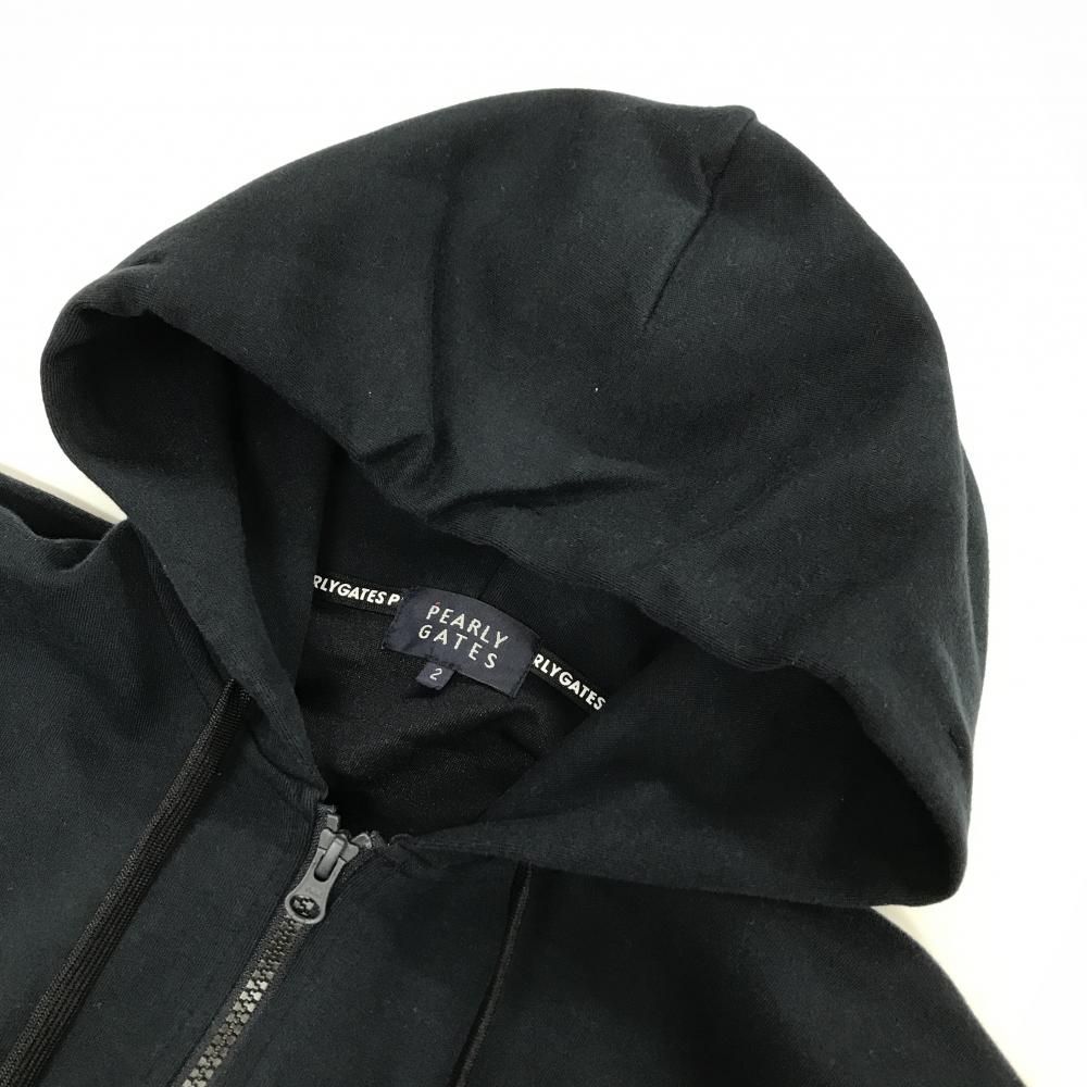 パーリーゲイツ ジップパーカー ネイビー 背面立体ロゴ ブルゾン