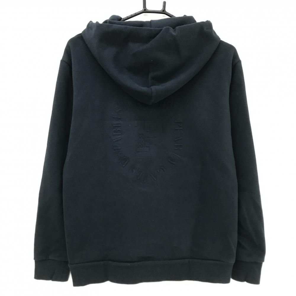 パーリーゲイツ ジップパーカー ネイビー 背面立体ロゴ ブルゾン