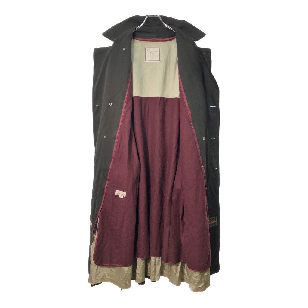 80年代 Christian Dior クリスチャン ディオール トレンチコート ブラック(メンズ 42 L)中古 古着 X1818 80年代 Christian Dior クリスチャン ディオール トレンチコート