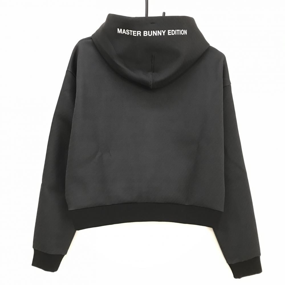 マスターバニー★レディースパーカーサイズ1 超美品】マスターバニー パーカー 黒 フロントロゴ トレーナー