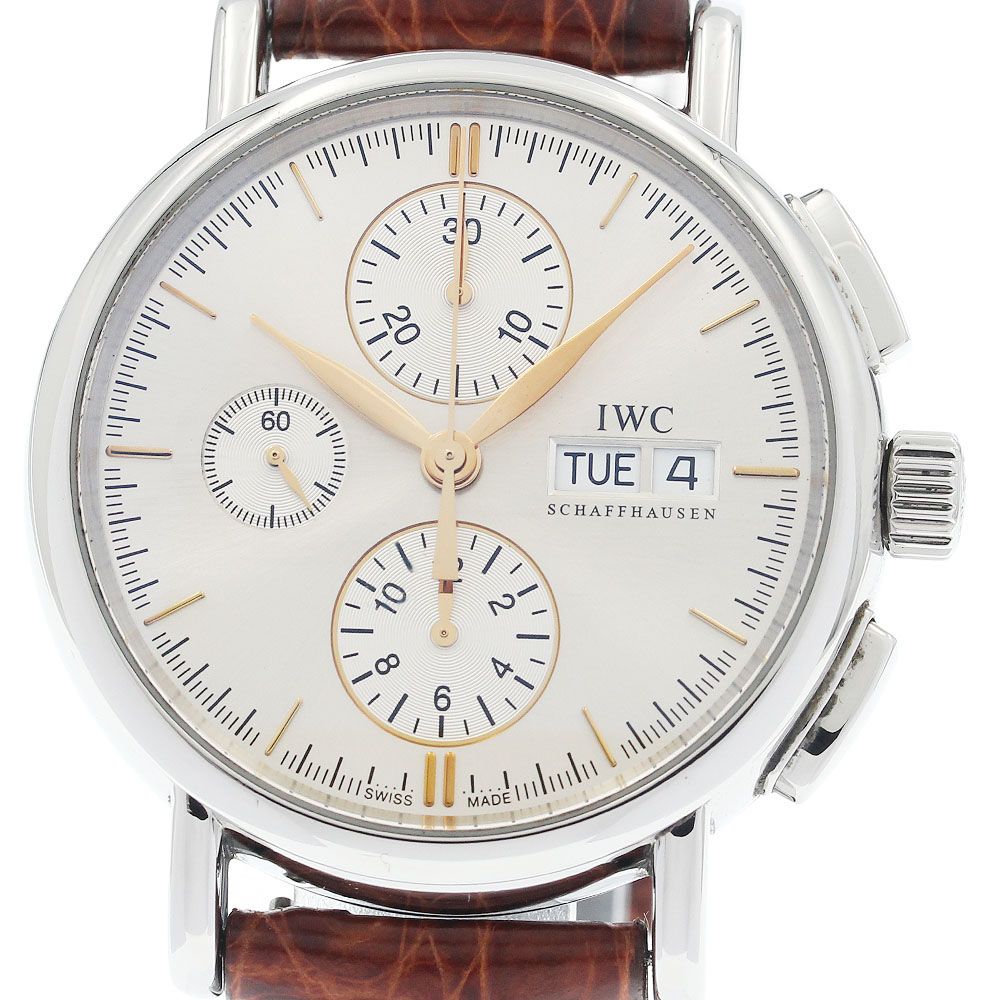 IWC SCHAFFHAUSEN IW378302 ポートフィノ クロノグラフ デイデイト 自動巻き メンズ _933928