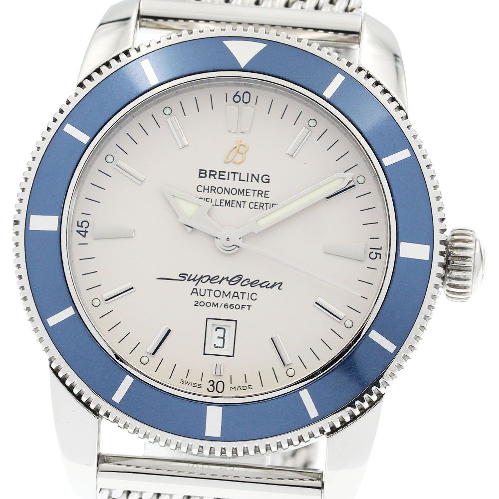 ブライトリング BREITLING A17320 スーパーオーシャン ヘリテージ46 デイト 自動巻き メンズ 保証書付き_933107