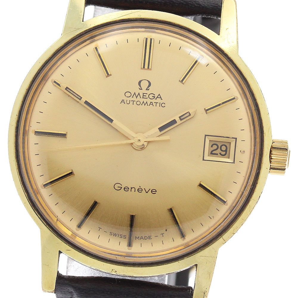 オメガ OMEGA 166 070 ジュネーブ cal 565 デイト 自動巻き メンズ _921676