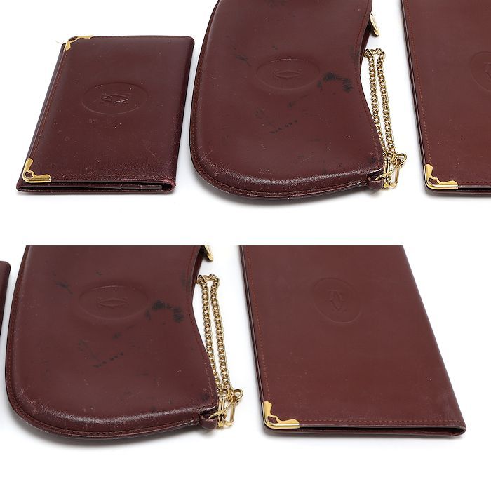 Cartier ボルドー レザー レディース ポーチ 8044 Cartier ボルドー レザー レディース ポーチ 8044 楽天市場