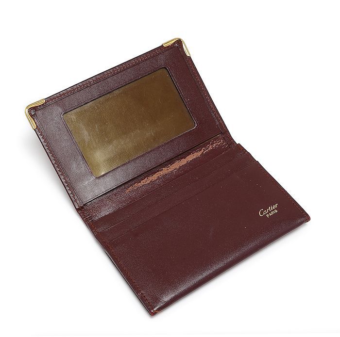 カルティエ カードケース ポーチ 札入れ 3点セット レザー ボルドー