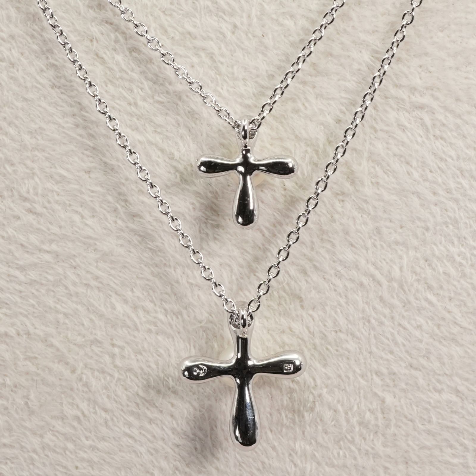 美品 田崎真珠 2連 クロス ネックレス パール シルバー/25-2941 - メルカリ