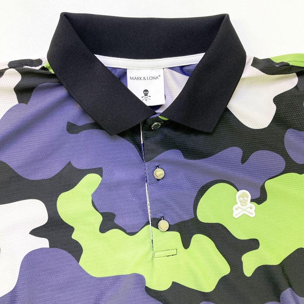 サイズ：46 MARK&LONA マークアンドロナ 半袖ポロシャツ ブラック系