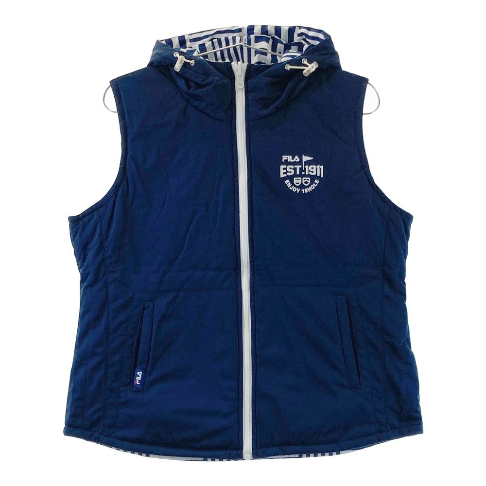未使用 FILA GOLF LLサイズ レディース 中綿ベスト＋ブルゾン 紺LL 未