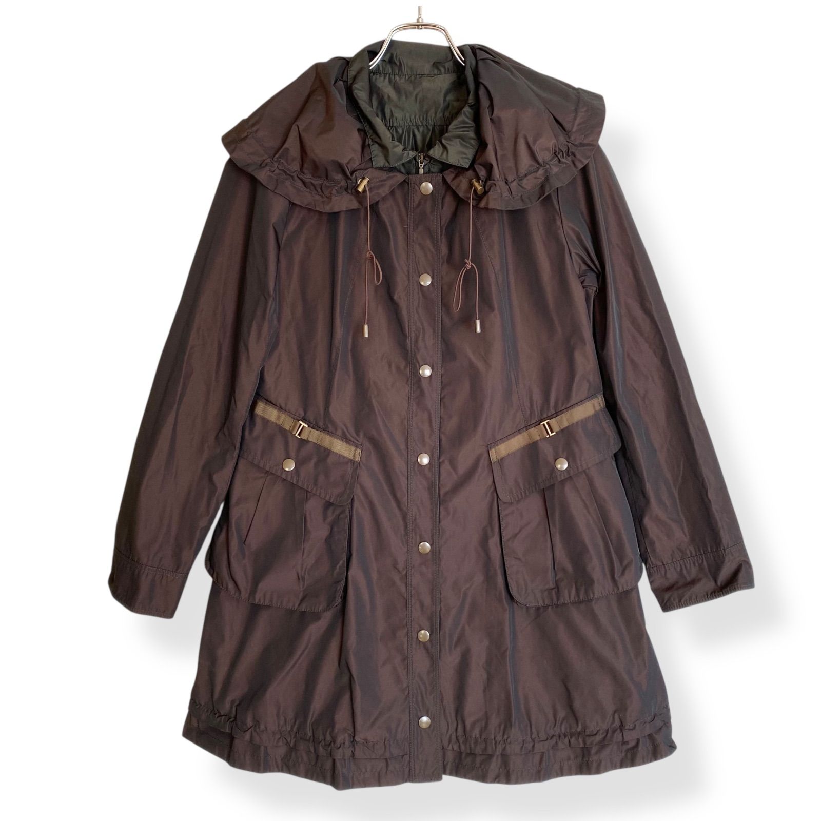Yukiko Hanai ユキコハナイ ナイロンコート ブラウン系光沢 レディース