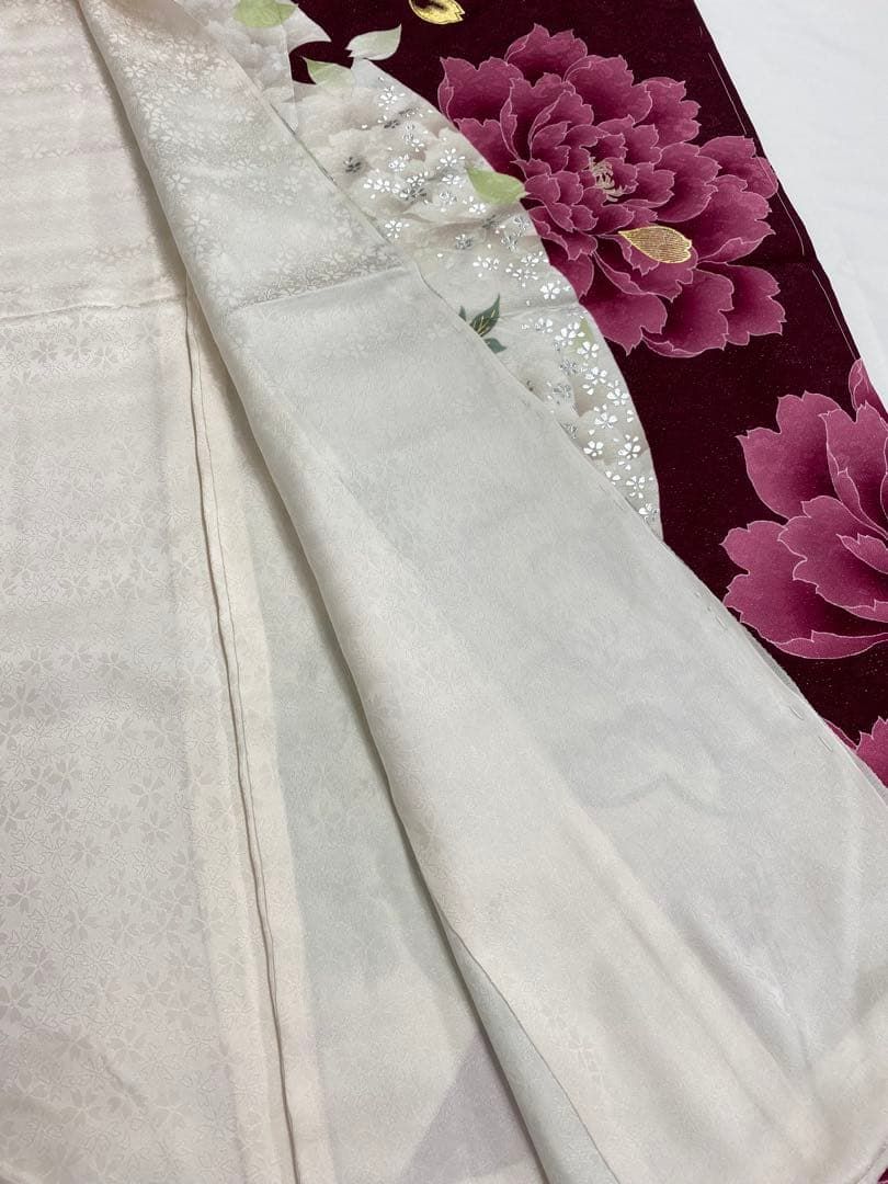 振袖 仮絵羽 舞台衣装 刺繍 金銀彩 正絹 未仕立て品 八掛付き MOK867 