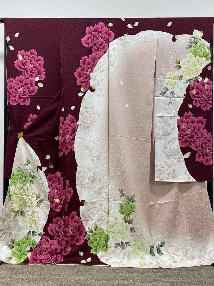 振袖 仮絵羽 舞台衣装 刺繍 金銀彩 正絹 未仕立て品 八掛付き MOK867 