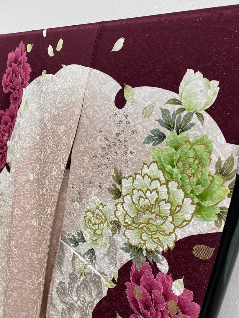 振袖 仮絵羽 舞台衣装 刺繍 金銀彩 正絹 未仕立て品 八掛付き MOK867 