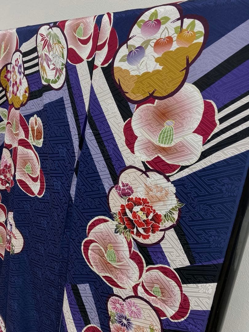 振袖 仮絵羽 舞台衣装 金駒 金銀彩 正絹 未仕立て品 八掛付き MOK866 