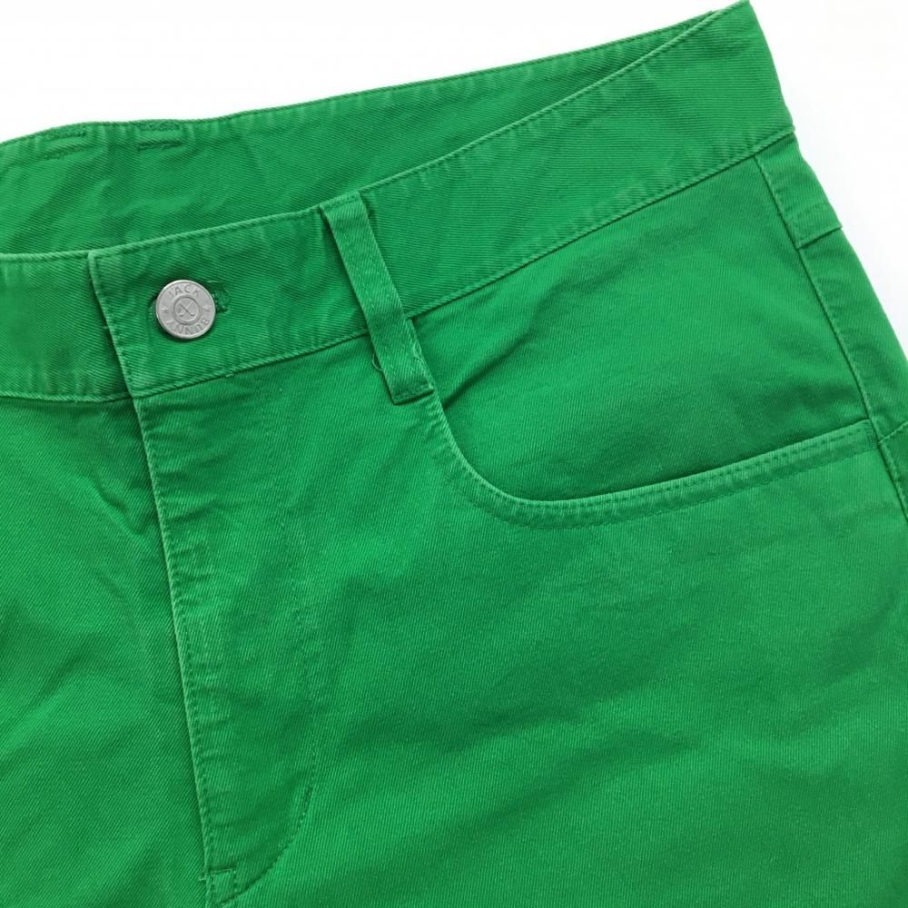 ジャックバニー パンツ グリーン×黒 後ろロゴプリント ストレッチ