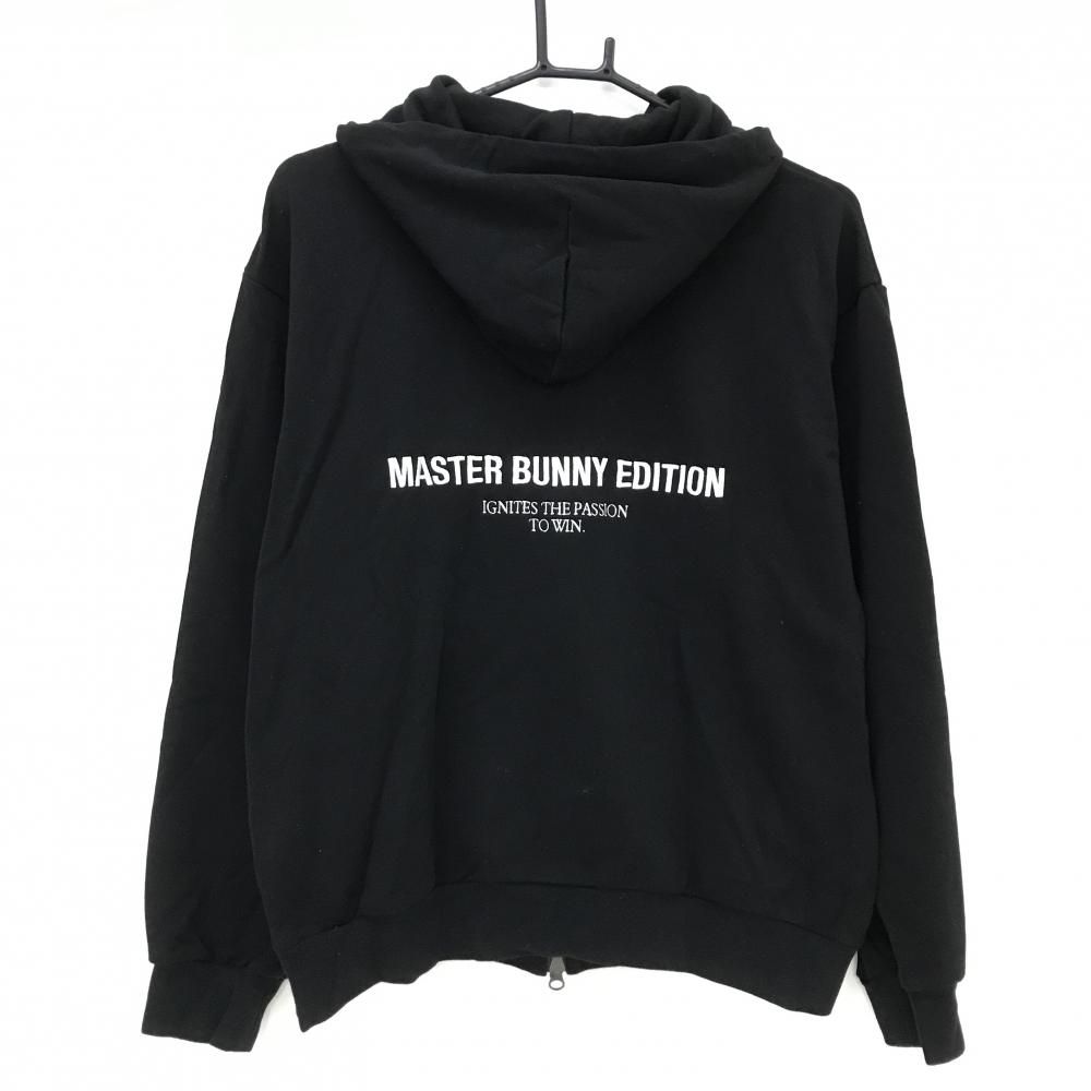 美品】マスターバニー ジップパーカー 黒×白 背面ロゴ刺しゅう