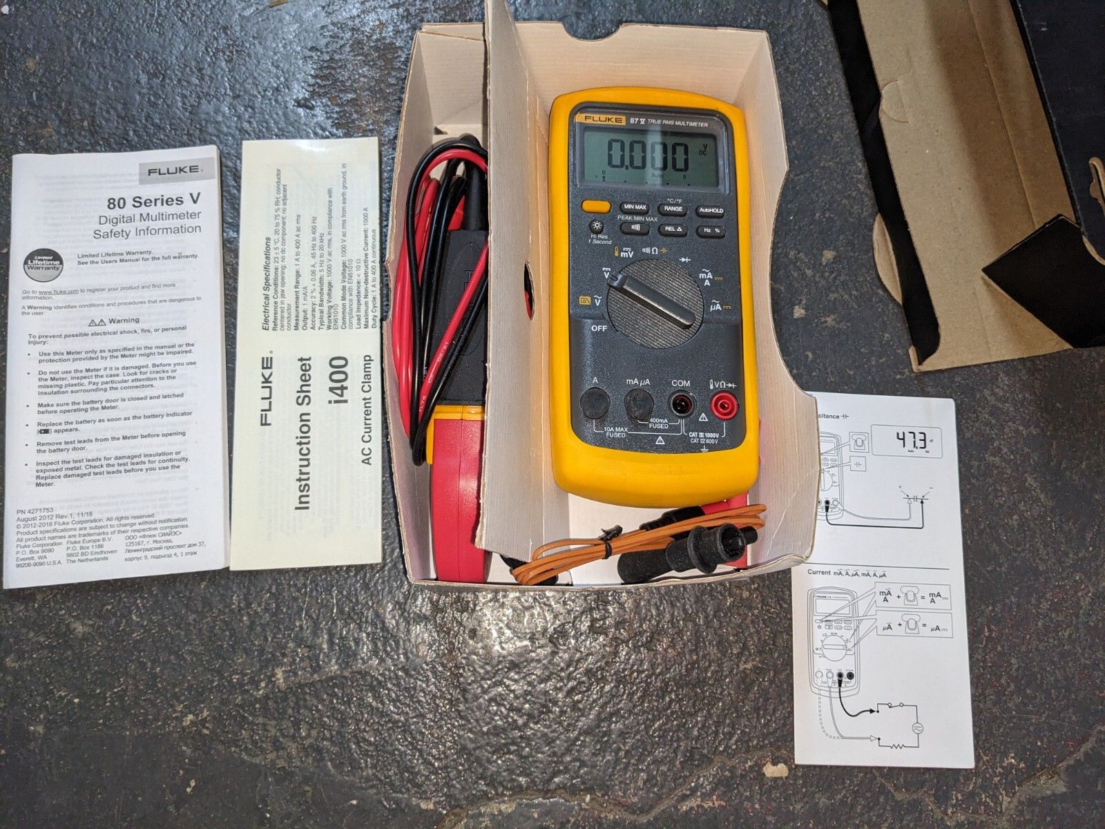 Fluke 87 V IMSK Indtrial Digital Multimeter