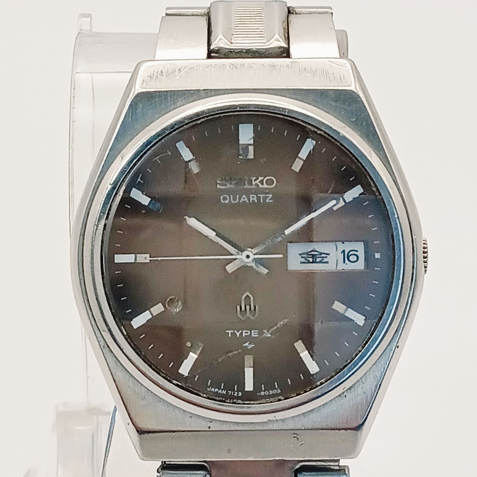 稼働 良品】0116-4 SEIKO TYPEⅡ セイコー タイプ2 メンズ腕時計 7123 