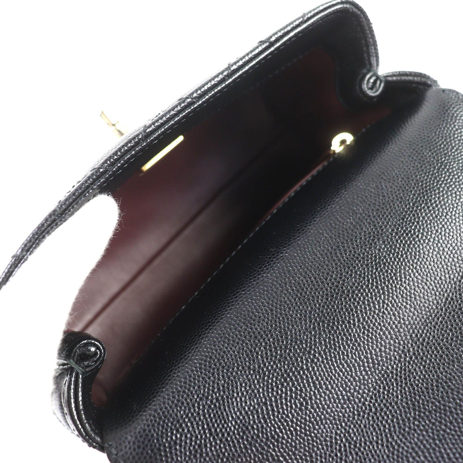 未使用品△CHANEL シャネル AS2215 キャビアスキン ココハンドル XXS マトラッセ 2WAY ハンドバッグ チェーン ショルダーバッグ ブラック ゴールド金具 箱・保存袋付き イタリア製 レディース CHANEL（シャネル） ハンドバッグ ショルダーバッグ ココハンドルXXS
