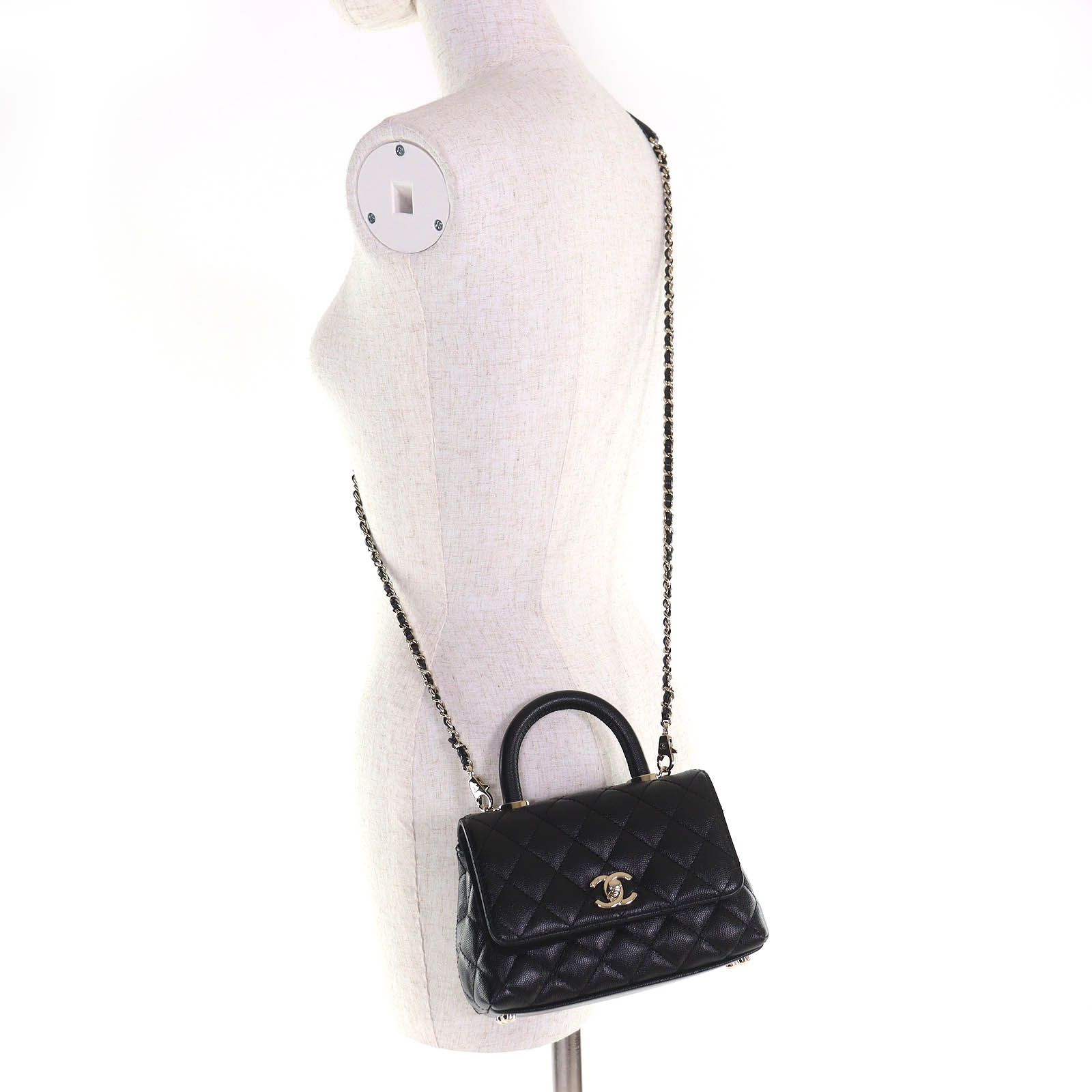未使用品△CHANEL シャネル AS2215 キャビアスキン ココハンドル XXS