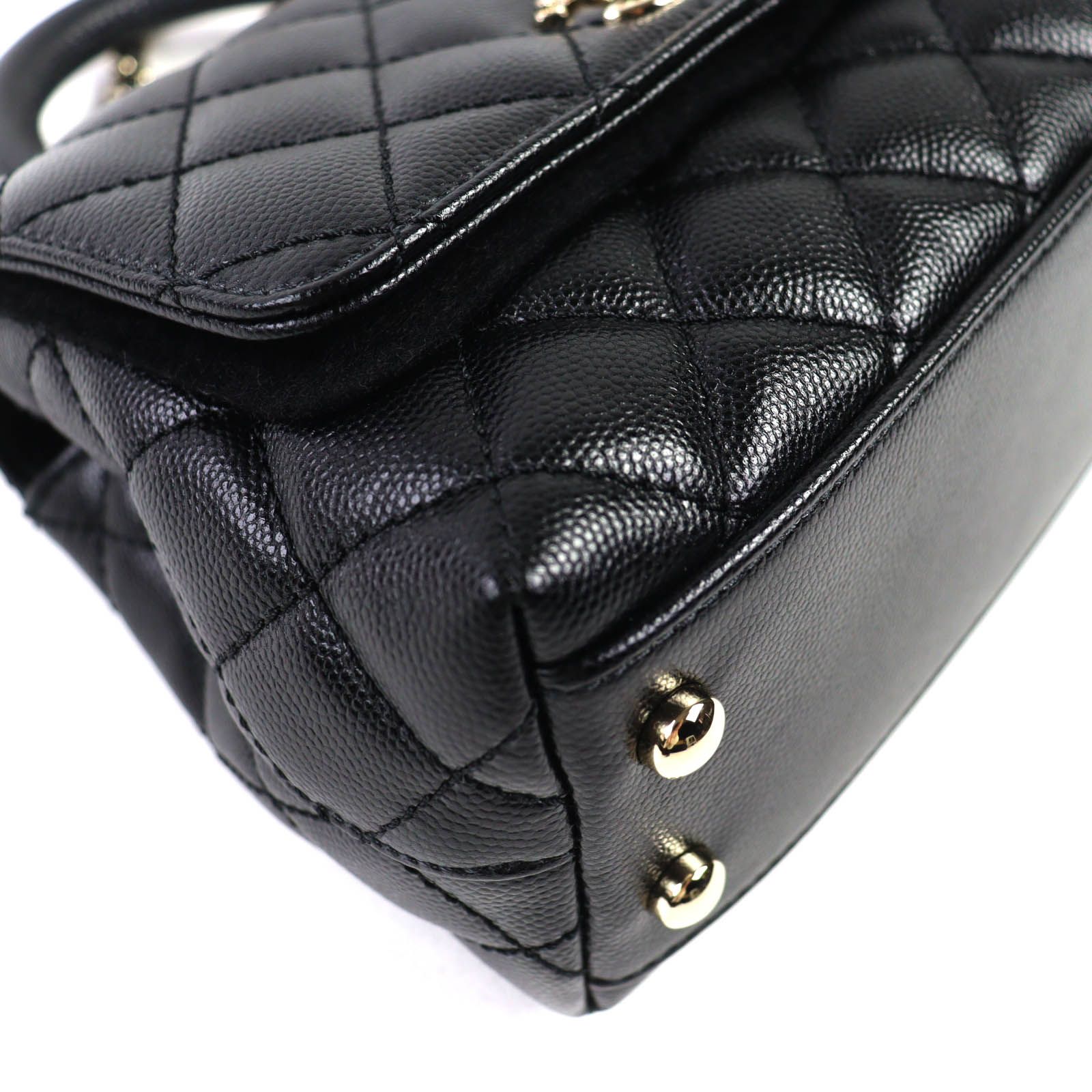 未使用品△CHANEL シャネル AS2215 キャビアスキン ココハンドル XXS