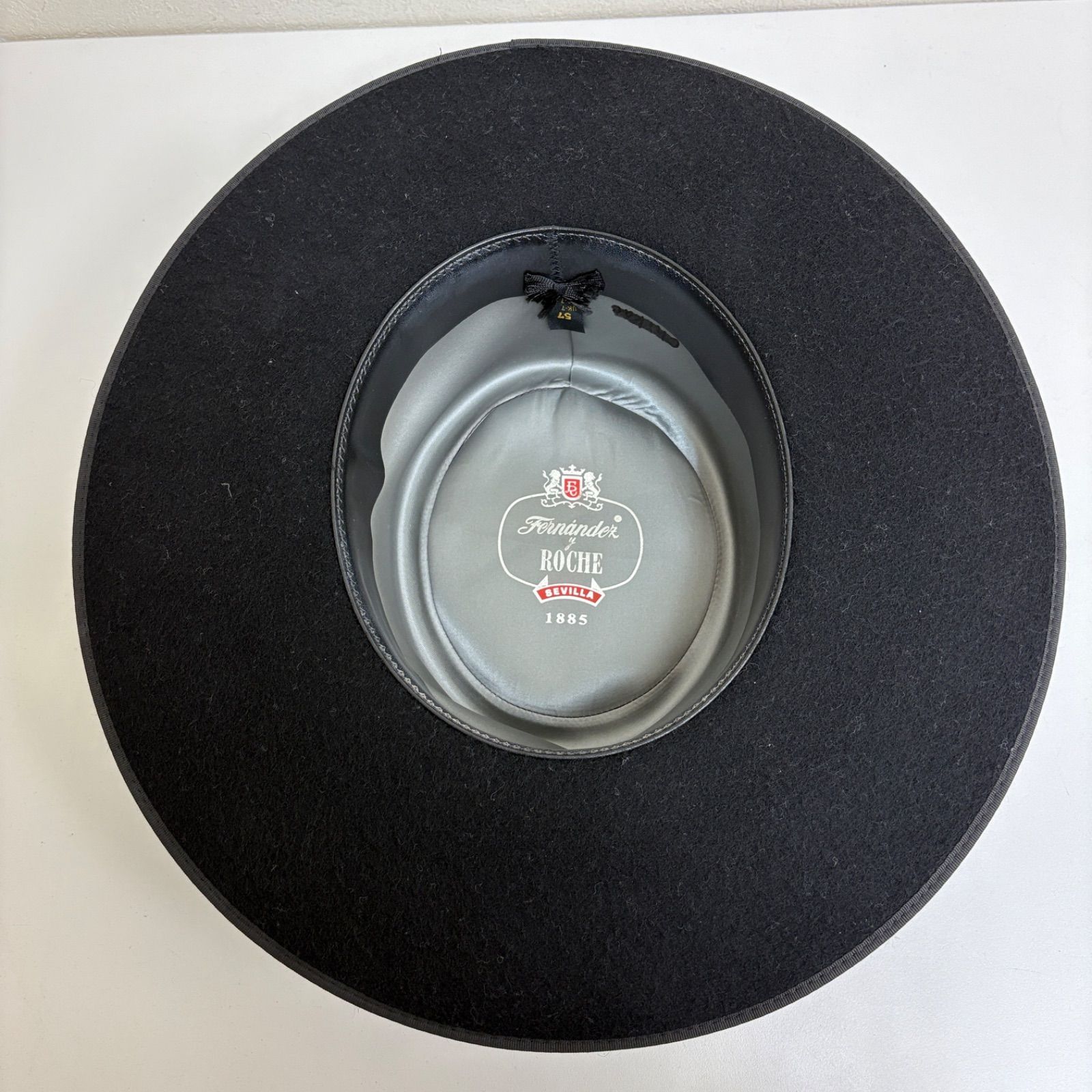 fernandes ROCHE sevillaコルドベス フラメンコ用ハット60 Fernandez Roche】コルドベス フラメンコ 帽子 ハット 黒 スペイン製