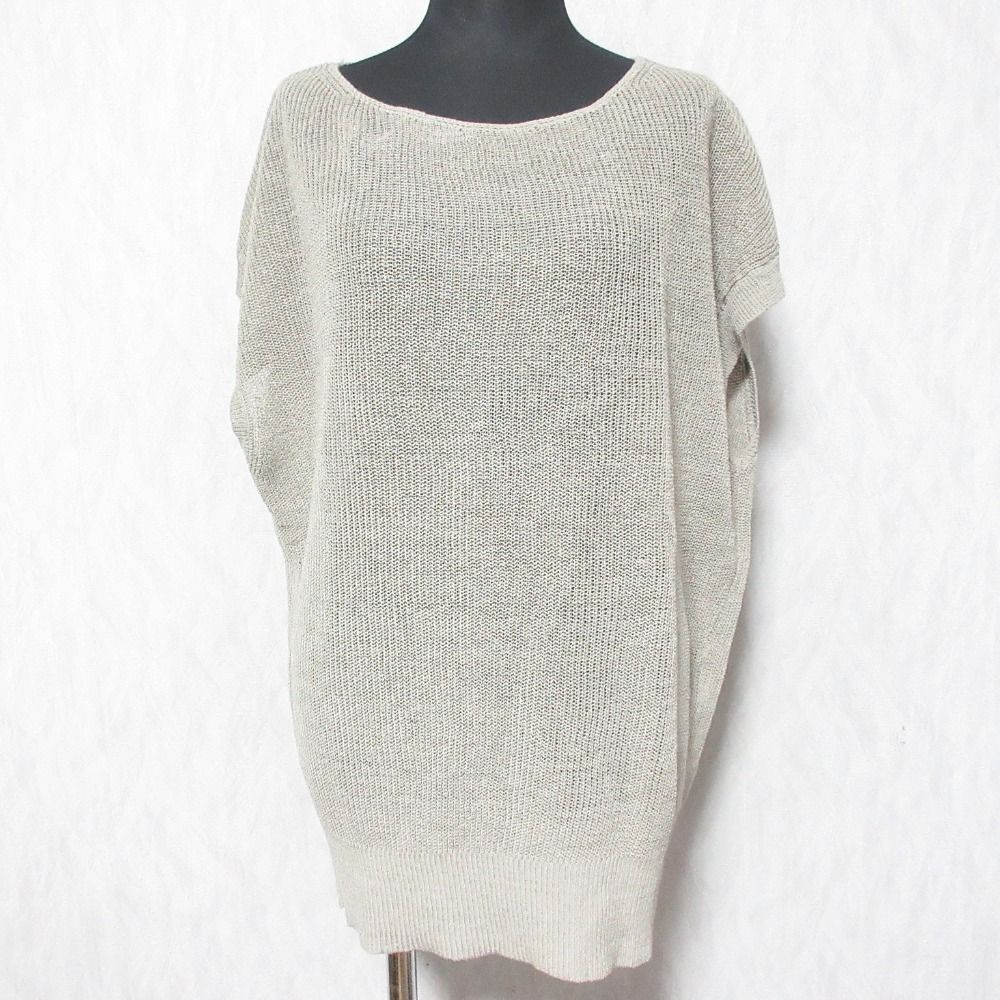 美品 24SS SLOBE IENA スローブイエナ リネン混フレンチスリーブニット 24080912301010 ベージュ レディース 古着 中古 USED 美品 24SS SLOBE IENA スローブイエナ リネン混フレンチスリーブニット