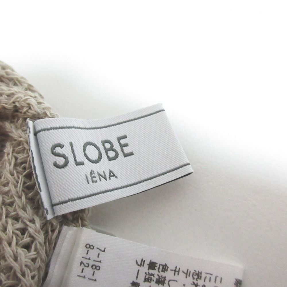 美品 24SS SLOBE IENA スローブイエナ リネン混フレンチスリーブニット
