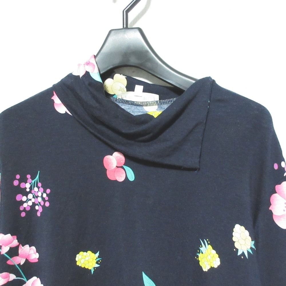 良品 LEONARD SPORT レオナールスポーツ フルーツ柄 ハイネック ロング