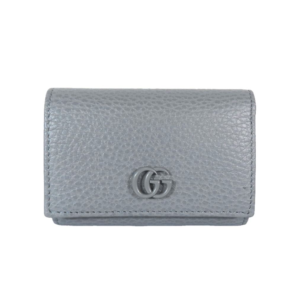 未使用 GUCCI グッチ GGマーモント 三つ折り財布 コンパクトウォレット