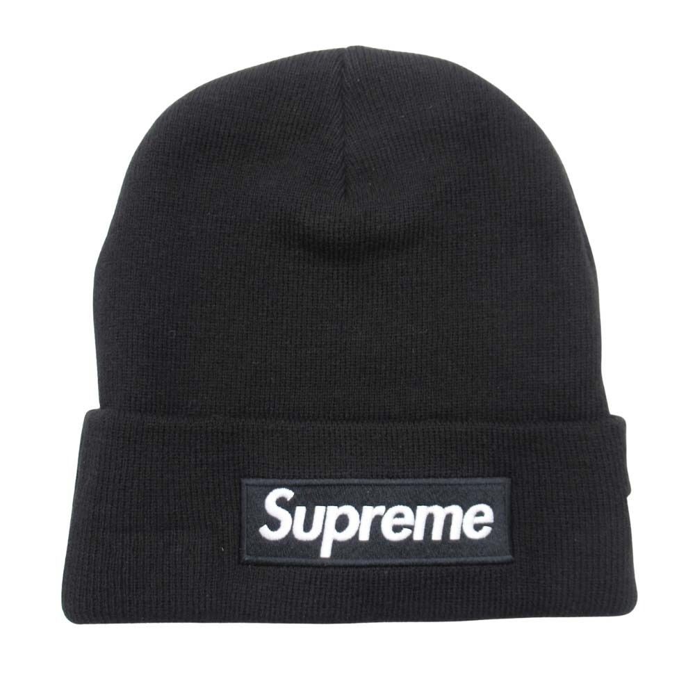 未使用級 シュプリーム ニューエラ ビーニー ニット帽 ヤンキース ブラック 新品同様 25aw Supreme × NEW ERA シュプリーム ニューエラ Box Logo