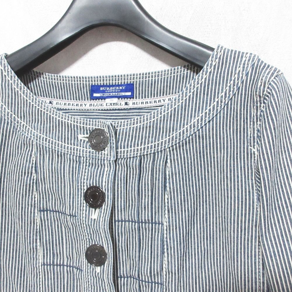 美品 BURBERRY BLUE LABEL バーバリーブルーレーベル ヒッコリー ミニ