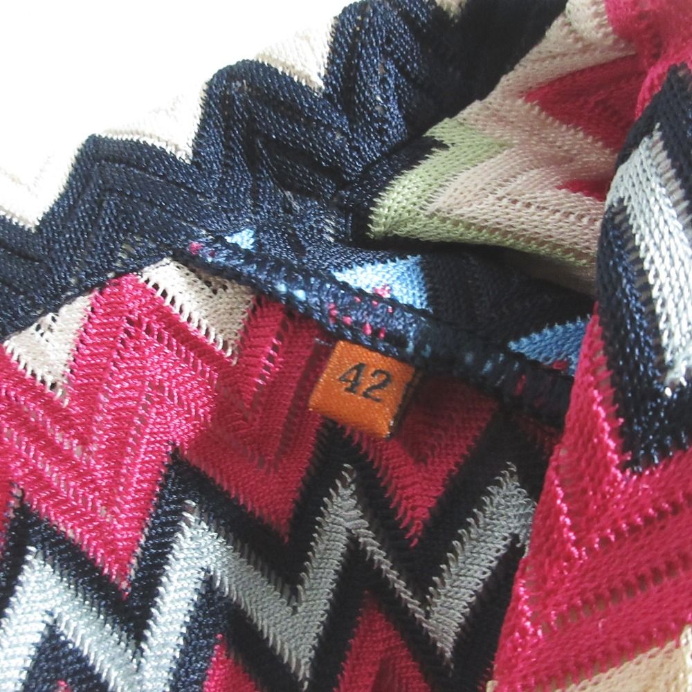 美品 MISSONI ミッソーニ シェブロン ジグザグ ニット ジャケット 42