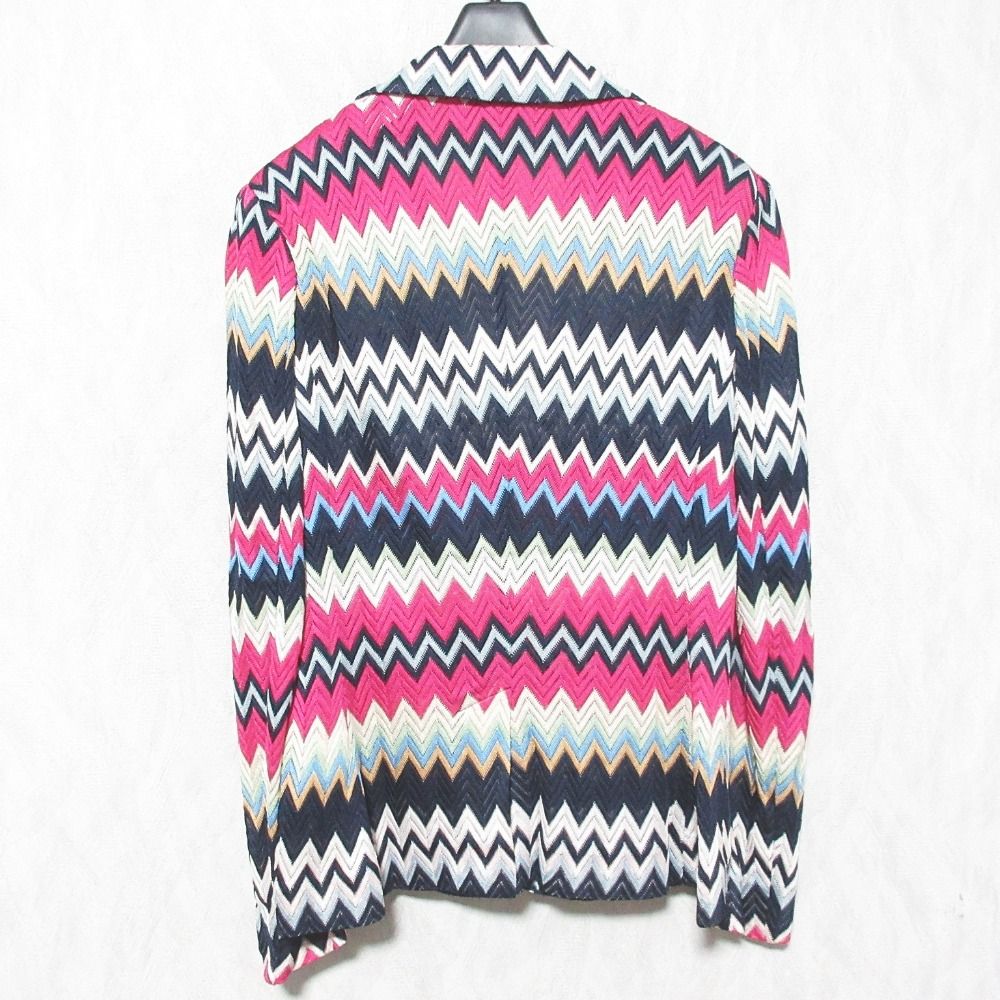 美品 MISSONI ミッソーニ シェブロン ジグザグ ニット ジャケット 42