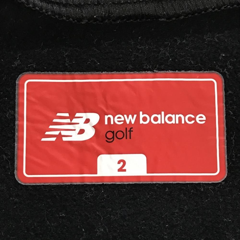超美品】ニューバランスゴルフ トレーナー 黒×白 ビッグロゴ 裏起毛