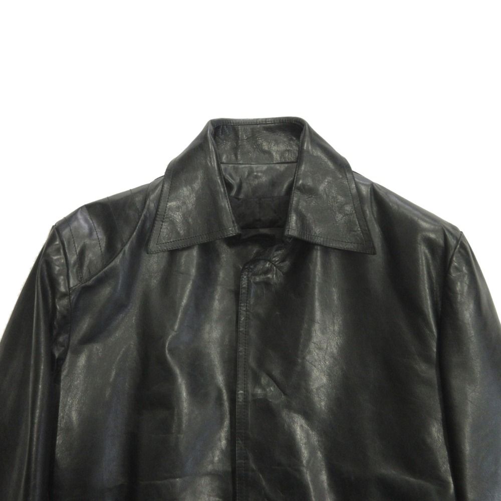 COSTUME NATIONALコスチュームナショナル　モールスキンコート黒46 良品 CoSTUME NATIONAL コスチュームナショナル レザー コート