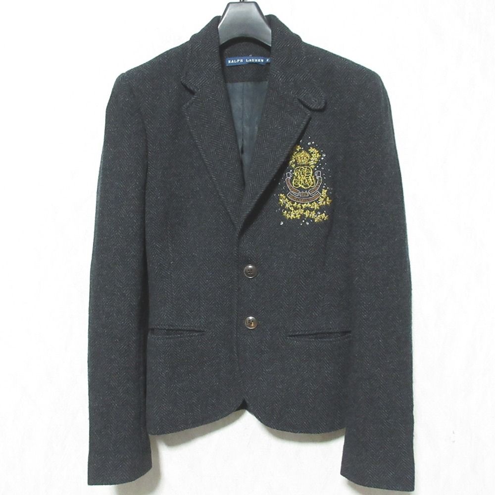 美品 RALPH LAUREN ラルフローレン イタリー製 エンブレム刺繡