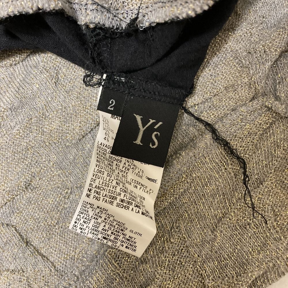 良品 Y's ワイズ ヨウジヤマモト ニットドッキング フレンチスリーブ