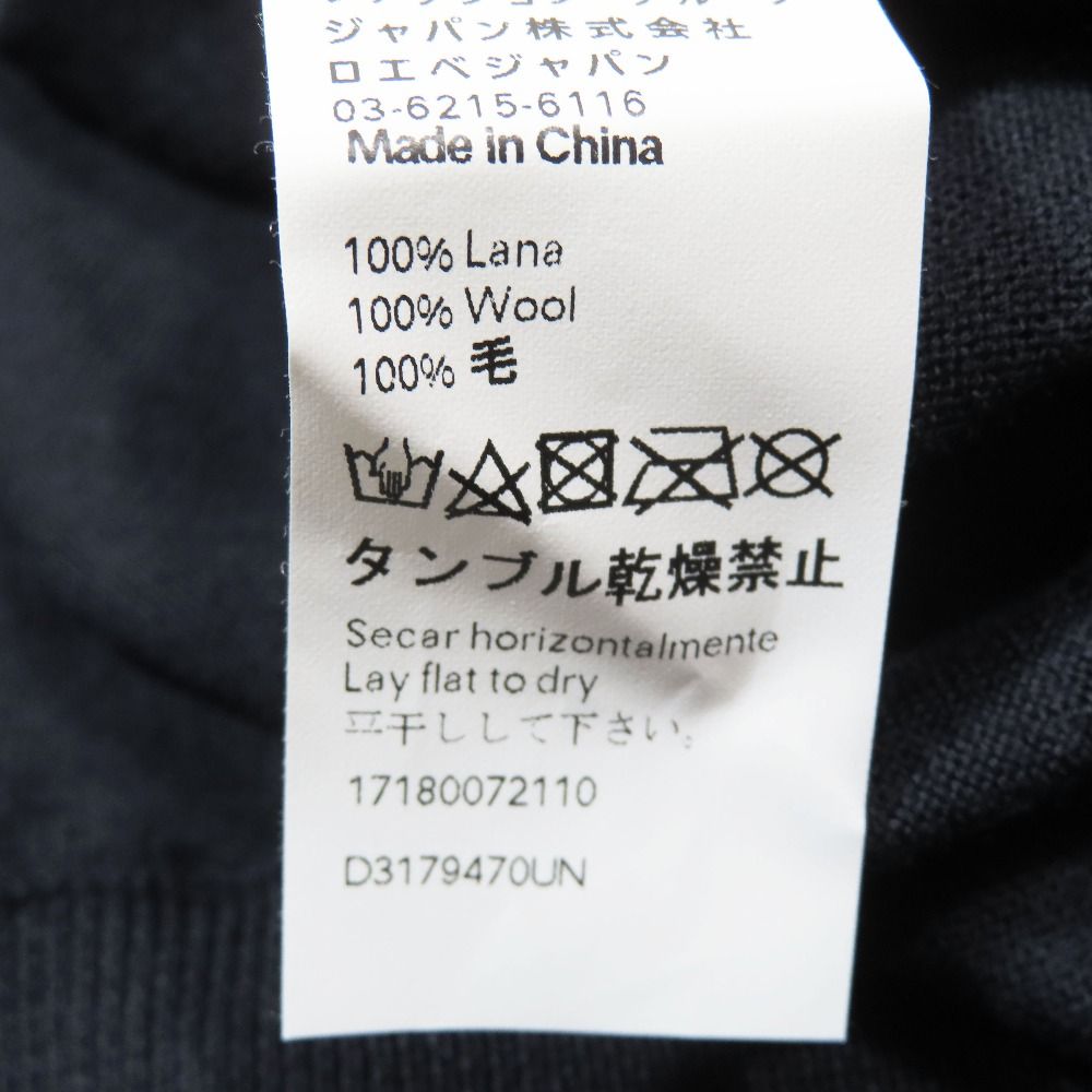 未使用 LOEWE ロエベ 無地 薄手 ウール ニット セーター クルーネック  