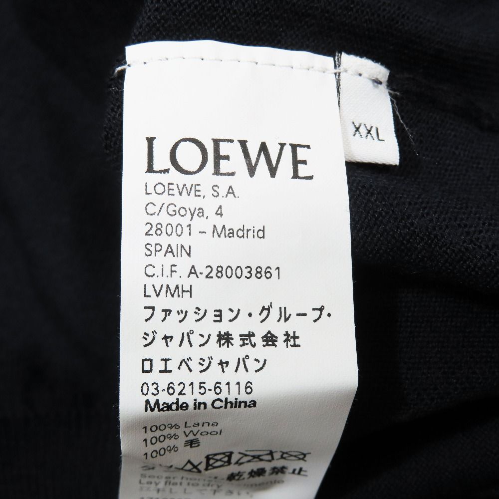 未使用 LOEWE ロエベ 無地 薄手 ウール ニット セーター クルーネック  