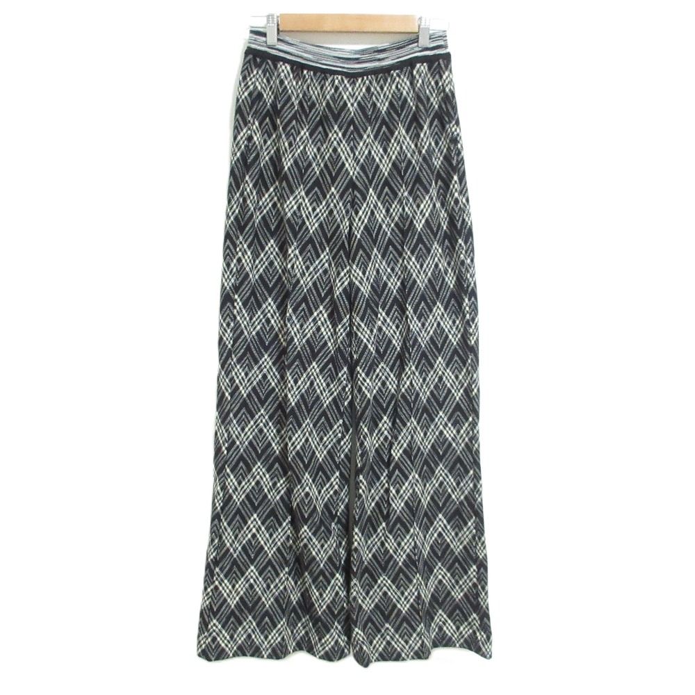 美品 MISSONI ミッソーニ シェブロン柄 ワイドイージーパンツ 42サイズ  