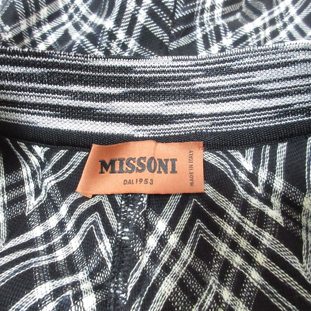 美品 MISSONI ミッソーニ シェブロン柄 ワイドイージーパンツ 42サイズ  